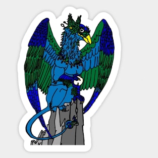 Blue Magical Griffon Sticker